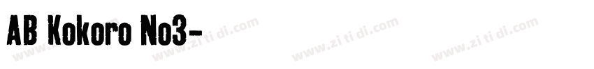 AB Kokoro No3字体转换